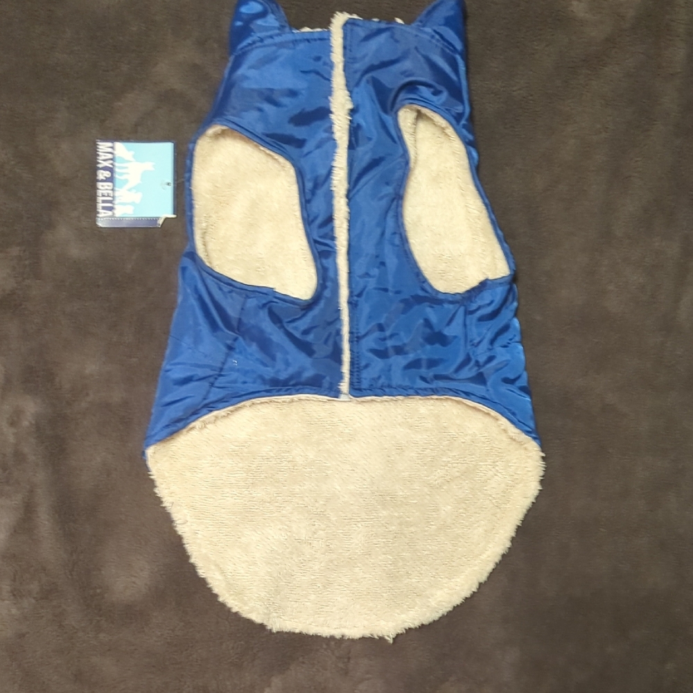 Blue Sherpa-Lined Dog Vest